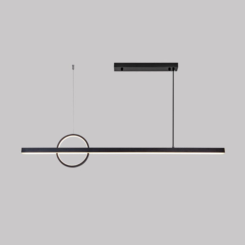 Black Metal Ceiling Light Modernism LED Kitchen Island Lighting for Home