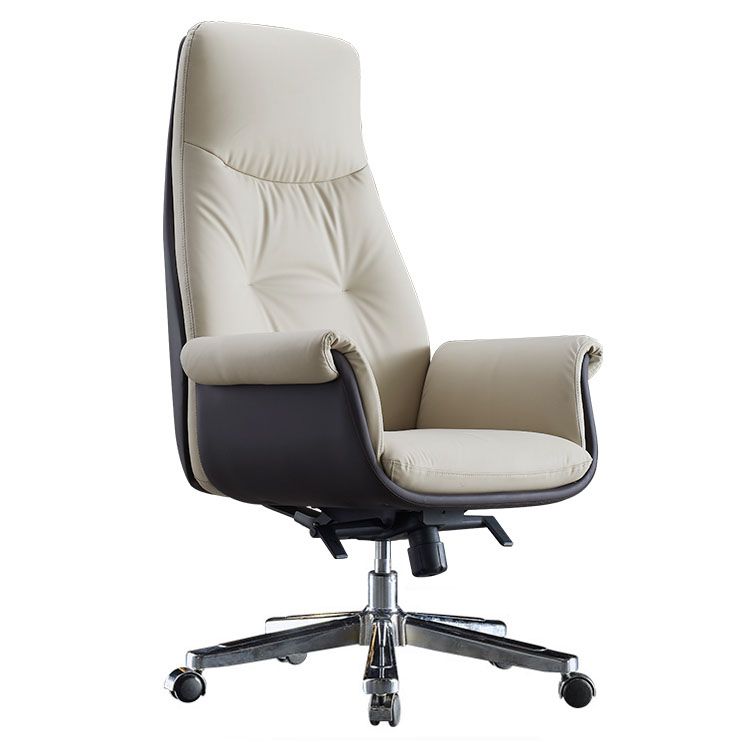 Modern Leather Executive Chair Tilt Mechanism Swivel Office Chair