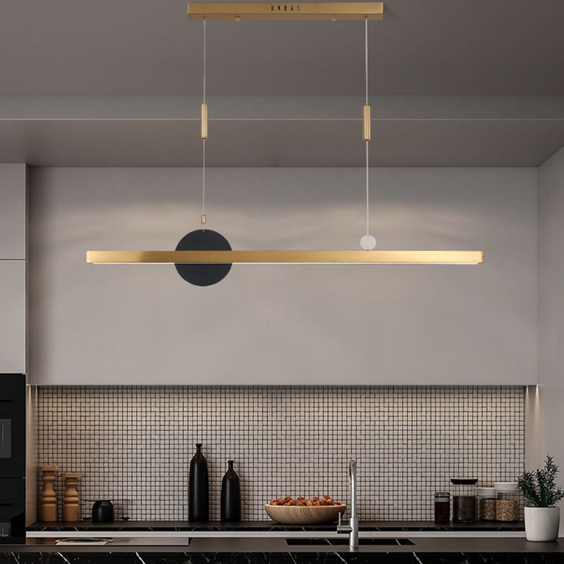 Candelier de la isla de geometría moderna de la oficina de 1 linda accesorios de iluminación LED LED de iluminación