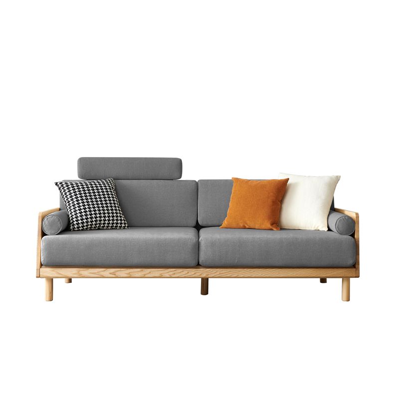 Ultra-Modern Linen Square Arm Sofa with Loose Back for Apartment and Living Room