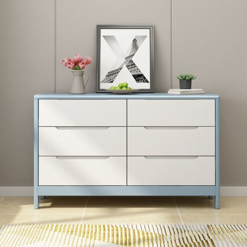 Contemporary Solid Wood Storage Chest Matte Finish Bedroom Dresser