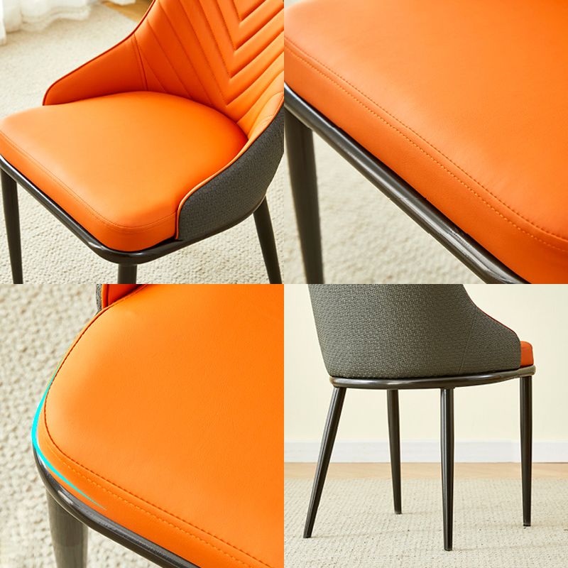 Kitchen Upholstered Dining Side Chair PU Leather Dining Chairs