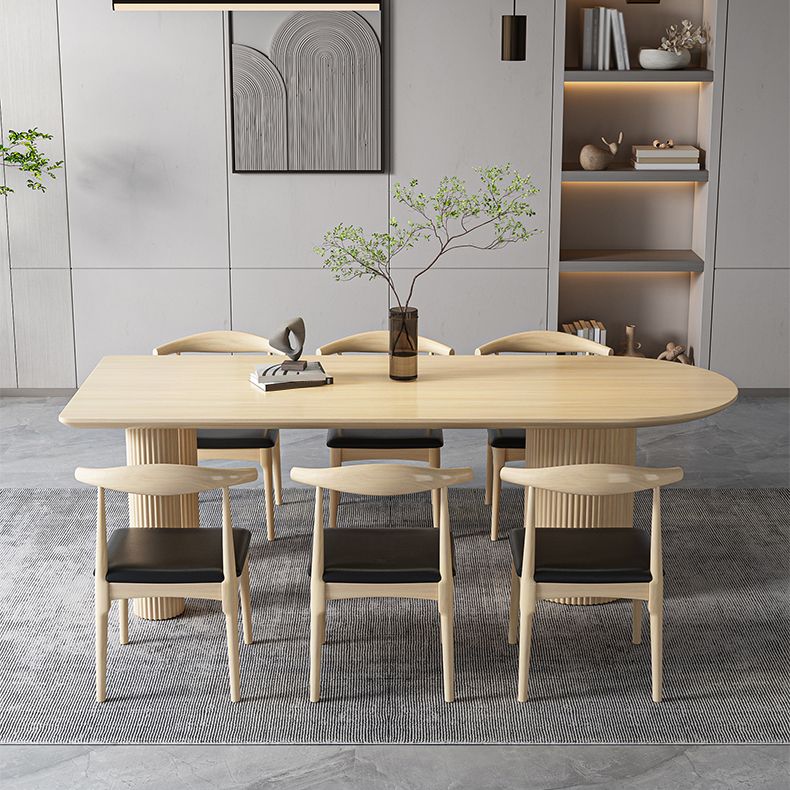 Contemporary Free Form Dining Table Solid Wood Dining Table for Dining Room