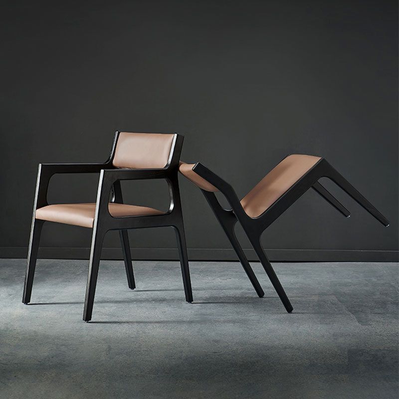 Modern Style Dining Chair Solid Wood Indoor Dining Chair with Wooden Frame