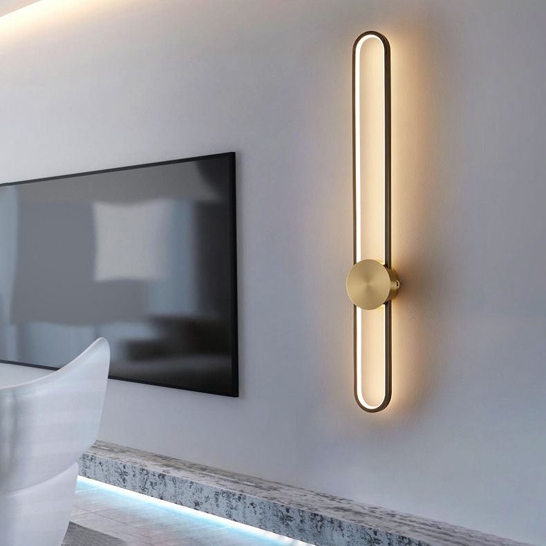 Oval Wall Lamp Aluminum Simple Design Simple Style LED Light Wall Sconce