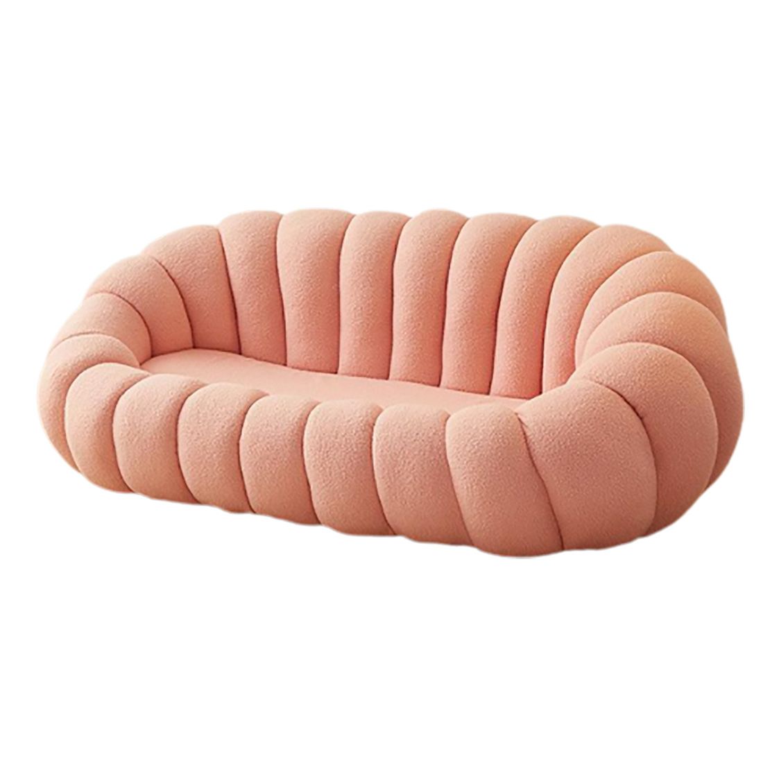 Contemporary Sofa with Sloped Arms 26.77" High Standard Sofa