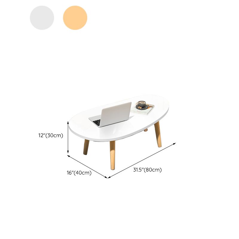 Modern Wood Side Table Bedroom No Distressing End Table with 4 Legs