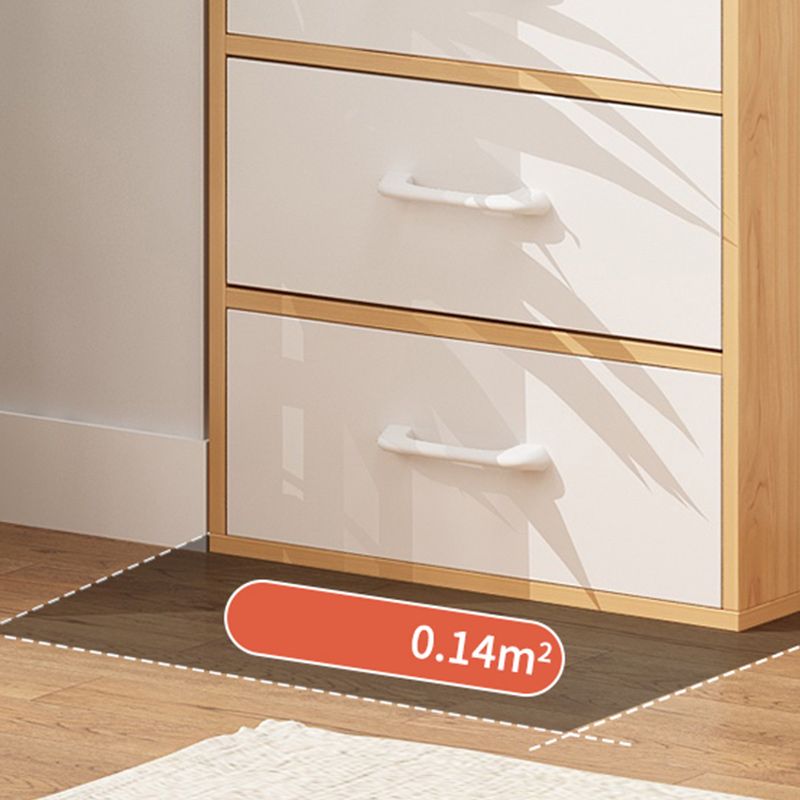 Contemporary Simple Rectangular Wood Cabinet with Doors and Drawers
