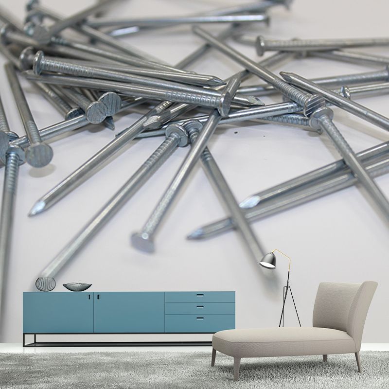 Living Room Wall Mural Industrial Metal Decorative Eco-friendly Wall Covering