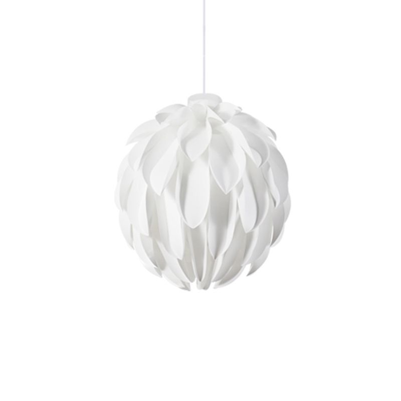 Acrylic Petal Pendant Ceiling Light Minimalist Style Hanging Pendant Light in White