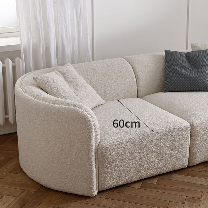 Fabric Scandinavian Curved Sectional 27.55" High Sectional Sofa
