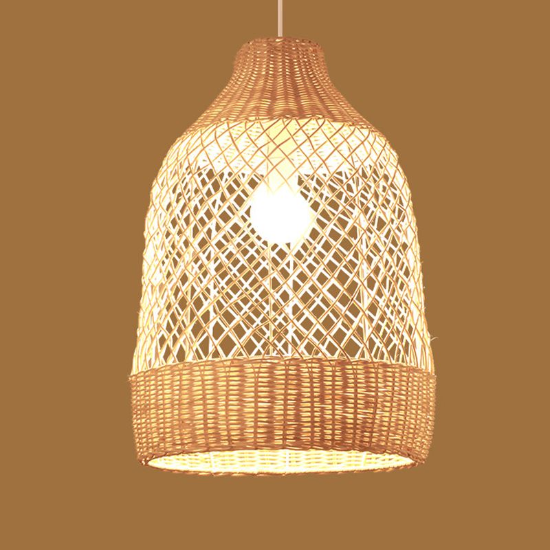 Rattan redonda de lámpara colgante de asia estilo colgante colgante luz