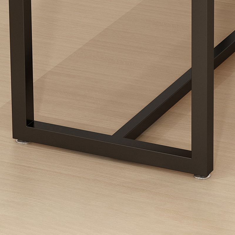 Modern Style Solid Wood Dining Set with Rectangle Shape Table and Trestle Base for Home Use