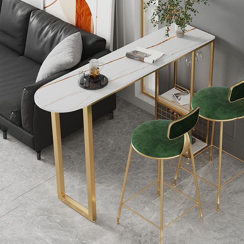 Glam Style Upholstered Counter Stool Armless Bar Stool with Footrest