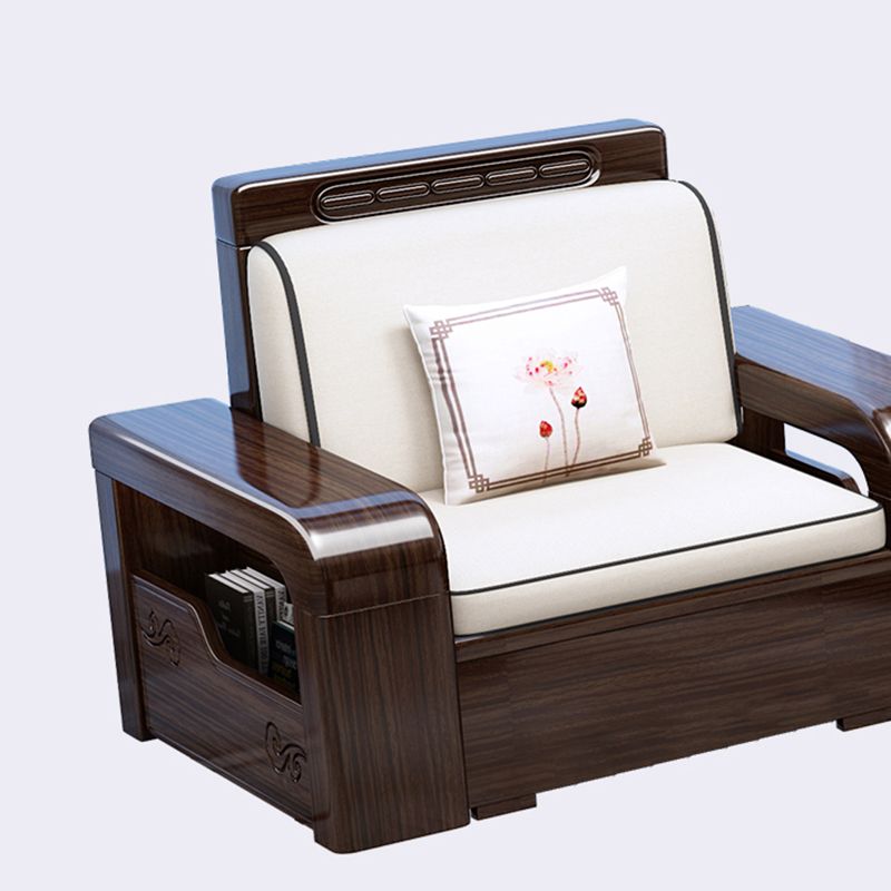 37"H Contemporary Sectional Sofa Storage Fabric Sectional with Bostol Pillows