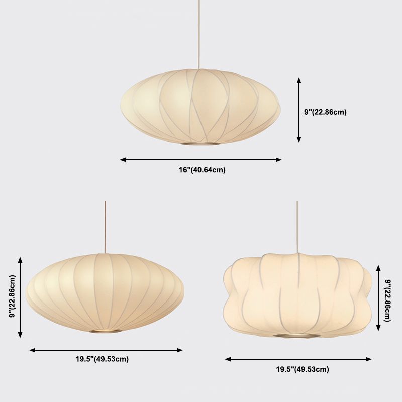 Plafond minimaliste Light Lightern Lantern suspendu avec de l'ombre en tissu