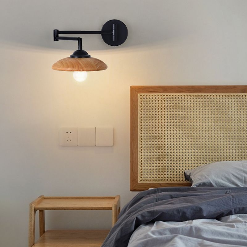 Nordic Style Wall Light Geometry Shape Wall Lamp with Iron Base for Bedroom