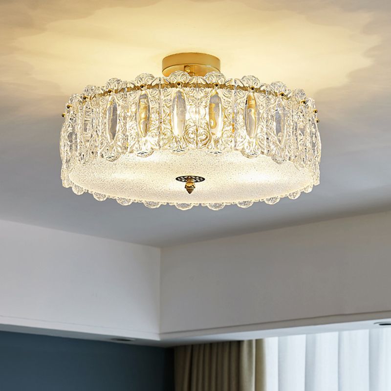 Creative Ceiling Light Nordic Glass Flush Mount Light Fixture for Sitting Room
