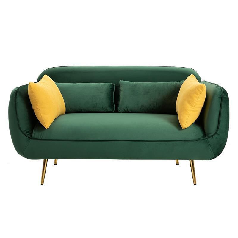 30.70" Wide Velvet Square Arm Sofa with Tight Back for Living Room