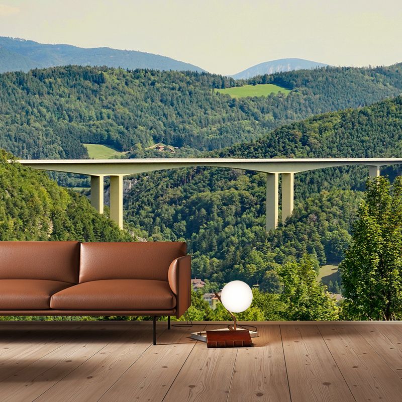 Forest Wall Mural Contemporary Photography Wall Covering for Decoration