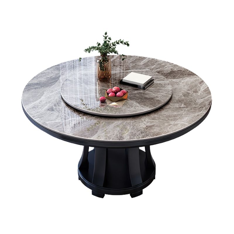 Sintered Stone Dining Table Round Pedestal Dinner Table for Dining Room