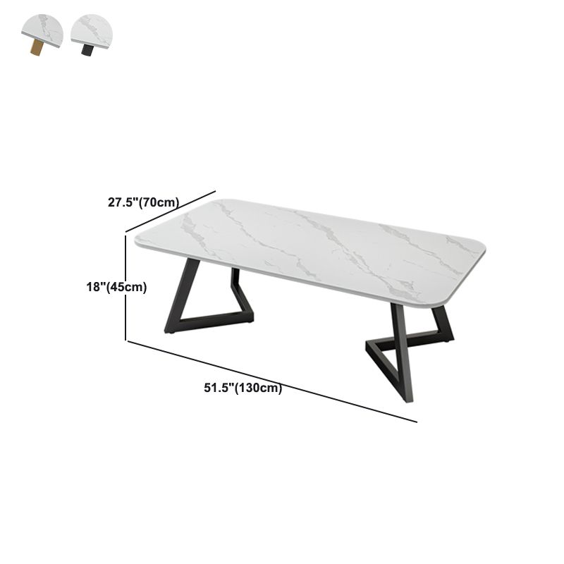 1 Single Rectangular/Round Cocktail Table Stone Top Coffee Table