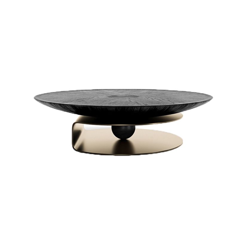 No Distressing Pedestal Coffee Table Modern Round Bunching Tables