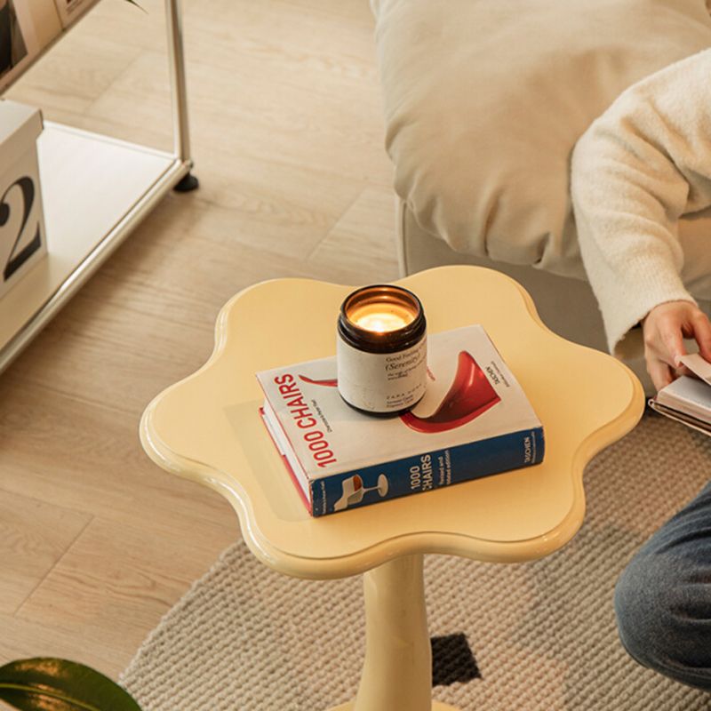 20" Tall Irregular Side Table Pedestal Solid Wood End Table Set