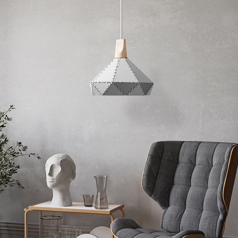 Metal Dome Hanging Lights Modern Macaron Style 1 Light Pendant Light pour salle à manger
