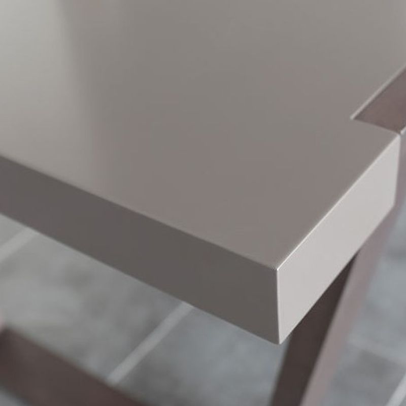 Solid Wood Contemporary Rectangle Table Wood Top Table with Sled Base