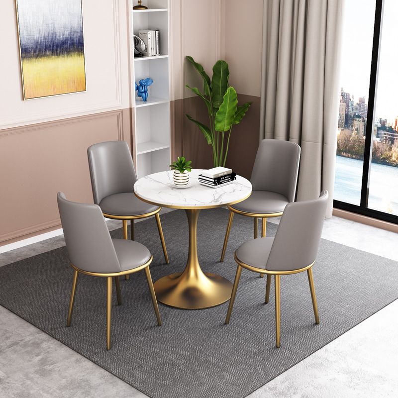 Modern Style Round Table Set 1/2/3/4/5 Pieces Dining Set for Home