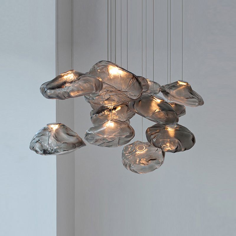 Glass Hanging Pendant Light Creative 1 Light Living Room Modern Hanging Light Fixtures