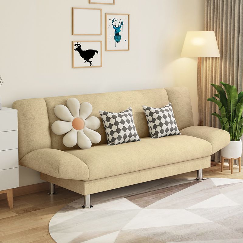 29.52" H Linen Armless Convertible Sleeper Sofa for Living Room