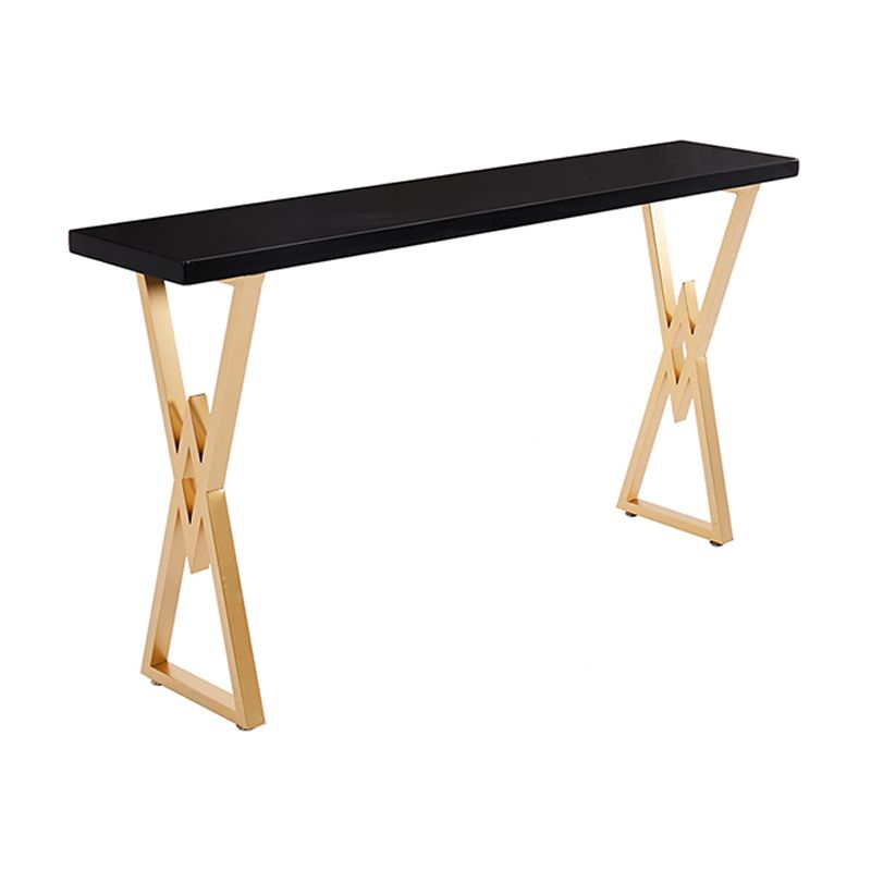 42-inch Height Cocktail Bar Table Nordic Black Wood Top Table for Dining Room