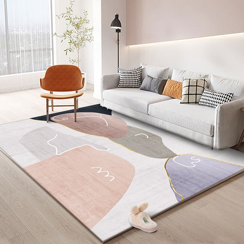 Alfombra de color de contraste púrpura alfombra moderna alfombra moderna para sala de estar