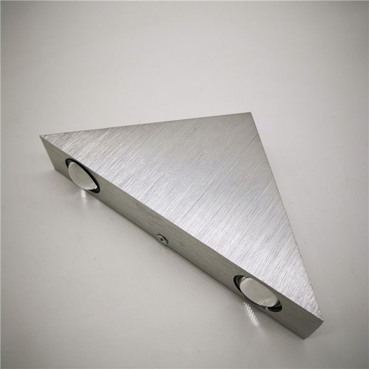 Sliver Brushed Aluminum Triangular Wall Lamp 3-Lights Creative Indoor Corridor Aisle LED Wall Mount Light