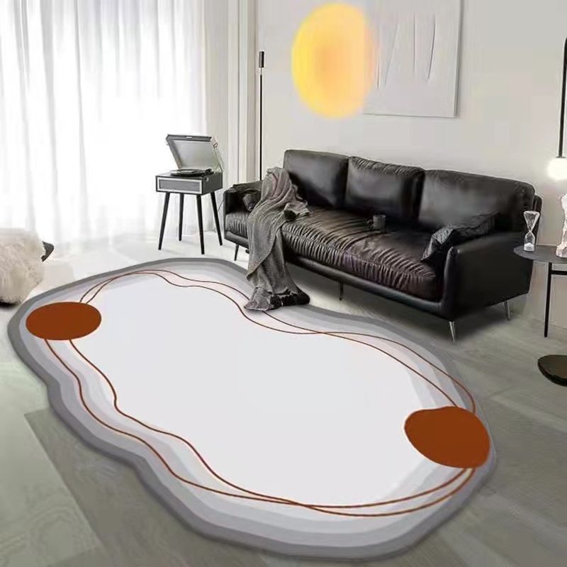 Tapis simple marron clair en Polyester, résistant aux taches, pour la décoration de la maison