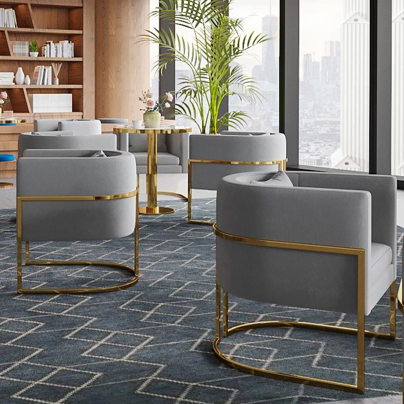 Glam Style Faux Marble Dining Set Round 1/2/3/5 Pieces Dining Set for Home Use