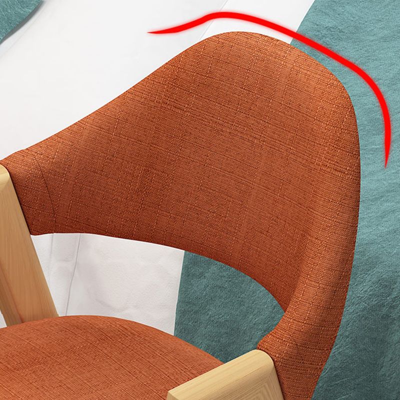 Fauteuils de salle à manger modernes Fauteuil rembourré avec pieds en métal (Ensemble de 4)