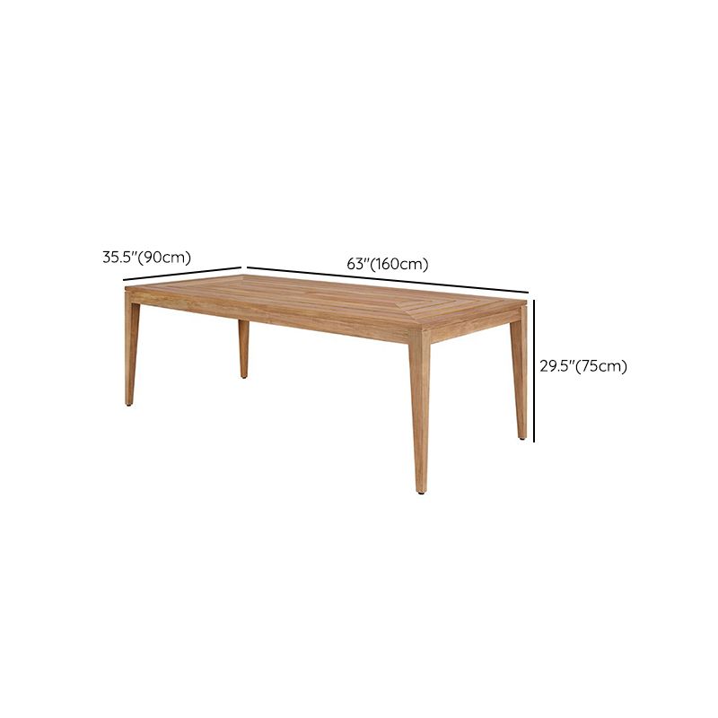 Modern Patio Dining Table Set 1/5/7 Pcs Wood Frame Patio Dining Table and Chairs