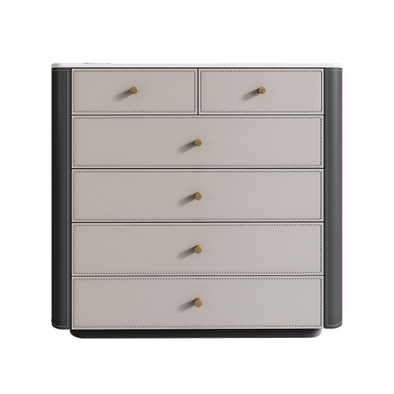 15.6-inch Width Storage Chest Stone Contemporary Dresser with 6 Drawers