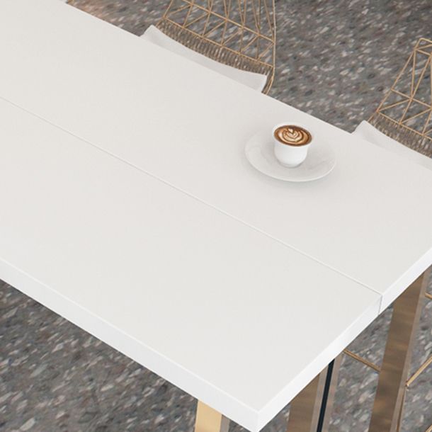 Glam Style Bar Table Set 1/7 Pieces Solid Wood Counter Table with Upholstered Stools