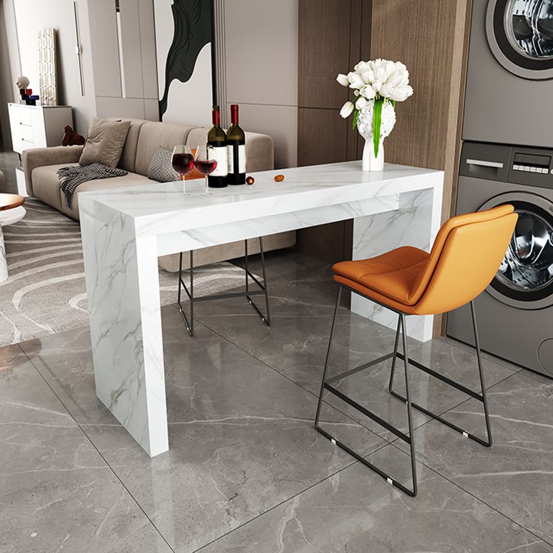 Modern Bistro Bar Table Sintered Stone Bar Table for Living Room