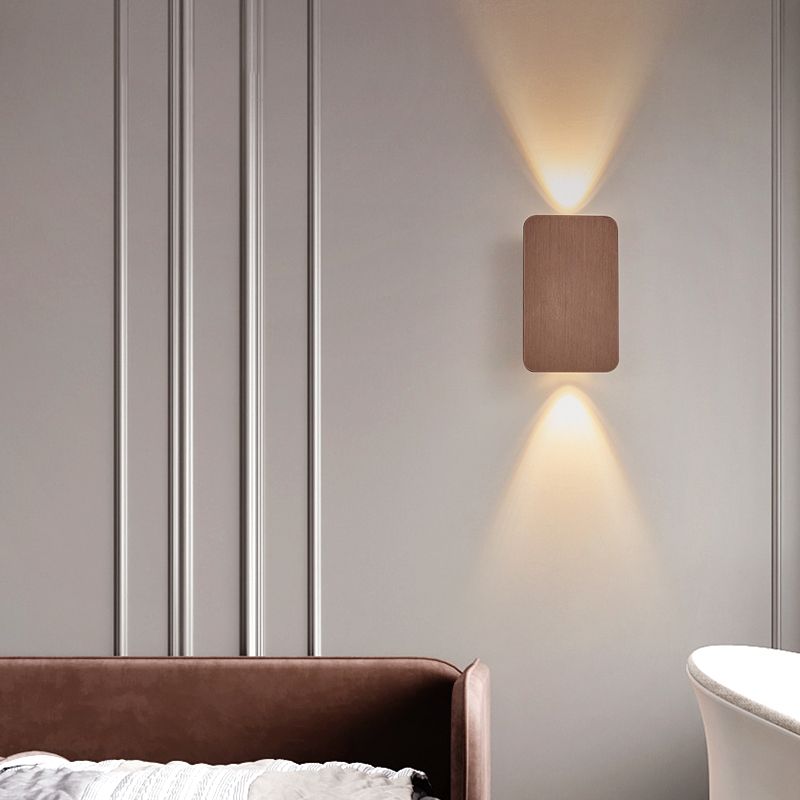 Aluminum Rectangular Wall Light Sconces Postmodern 2 Lights Sconce Light Fixtures for Living Room