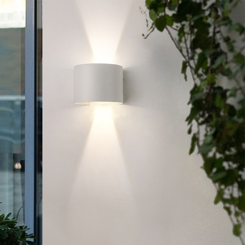 Metal Square Wall Mounted Lamps Modern Style 2 Lights Wall Washer Sconce