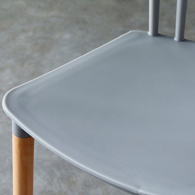 Contemporary Style Chair Dining Armless Dining Chairs with Wooden Legs for Home