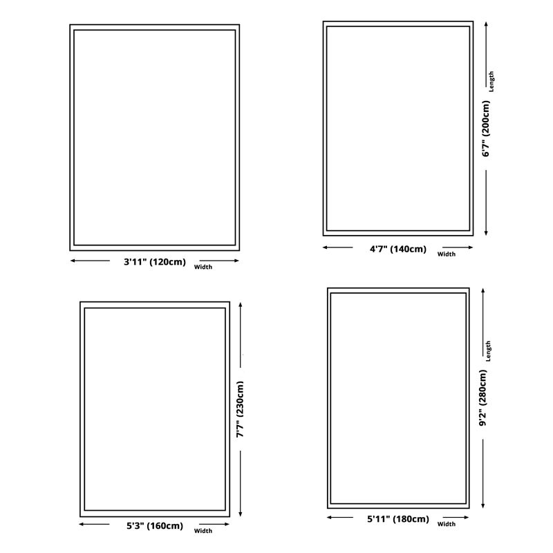 Blue Modern Rug Polyester Geometric Pattern Area Rug Non-Slip Backing Carpet for Home Decor