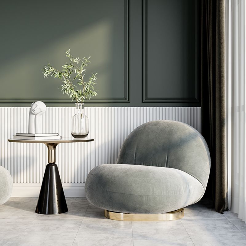 25.19" Wide Armless Chair Swivel Chair with Tight Back for Living Room