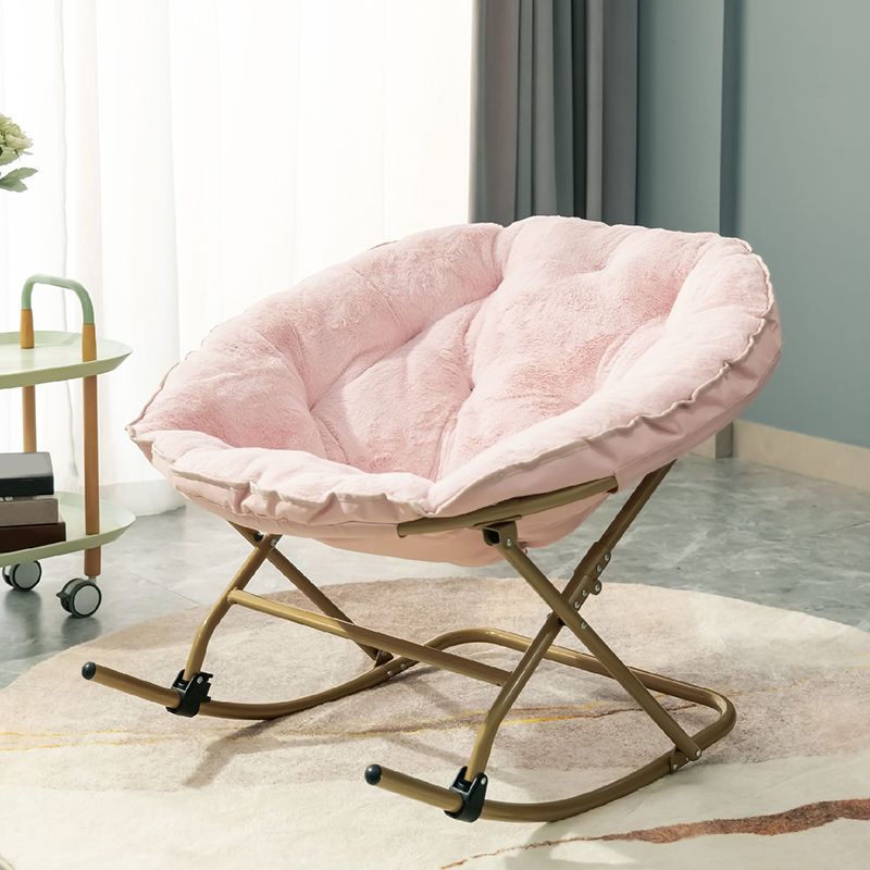 Contemporary Indoor Rocking Chair Nursery Rocking Chair for Living Room with Ottoman