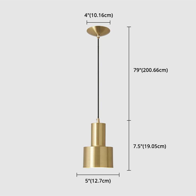 Slaapkamerhangende plafondlicht Minimalistische stijl Pendant lichtkit met cilinder metalen schaduw